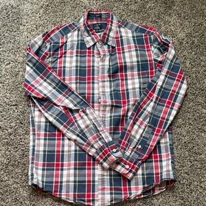 J. Crew Men's Flex Washed Slim Fit Plaid Shirt - Medium